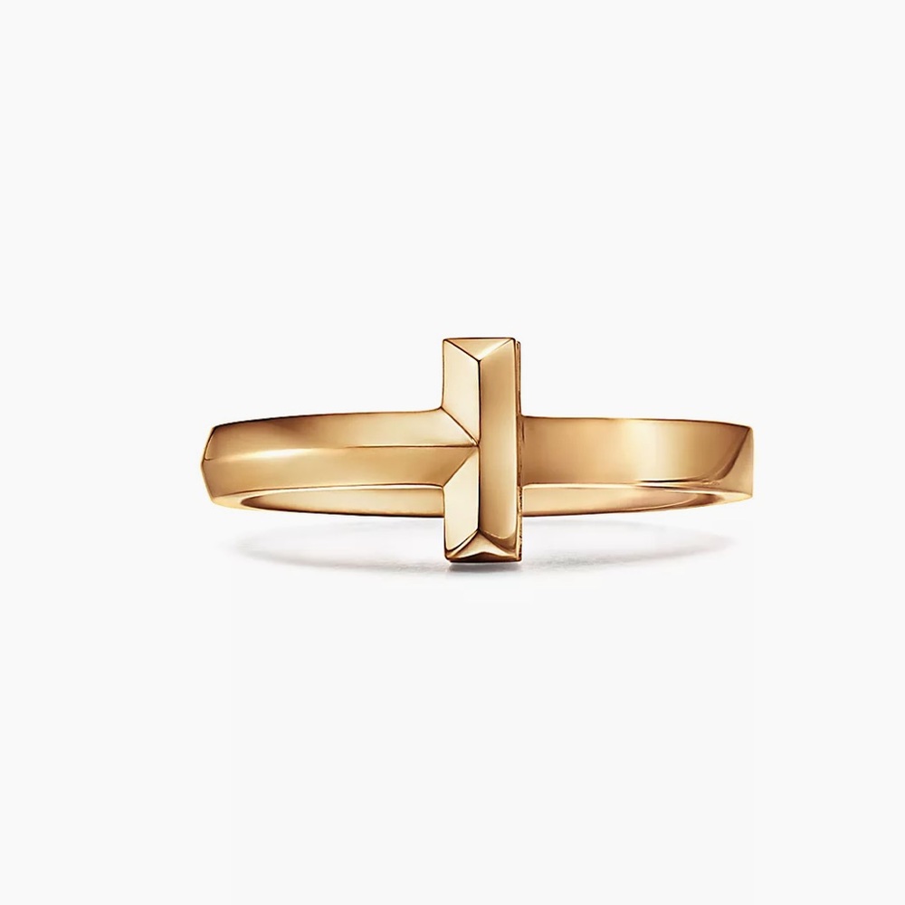 Tiffany & Co T1 Ring in 18K Yellow Gold, 2.5 mm Wide size 9.5